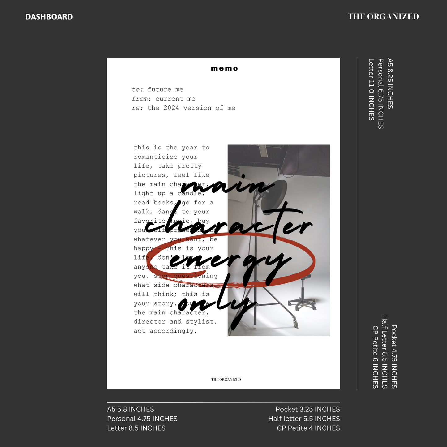 Main Character Energy Dashboard