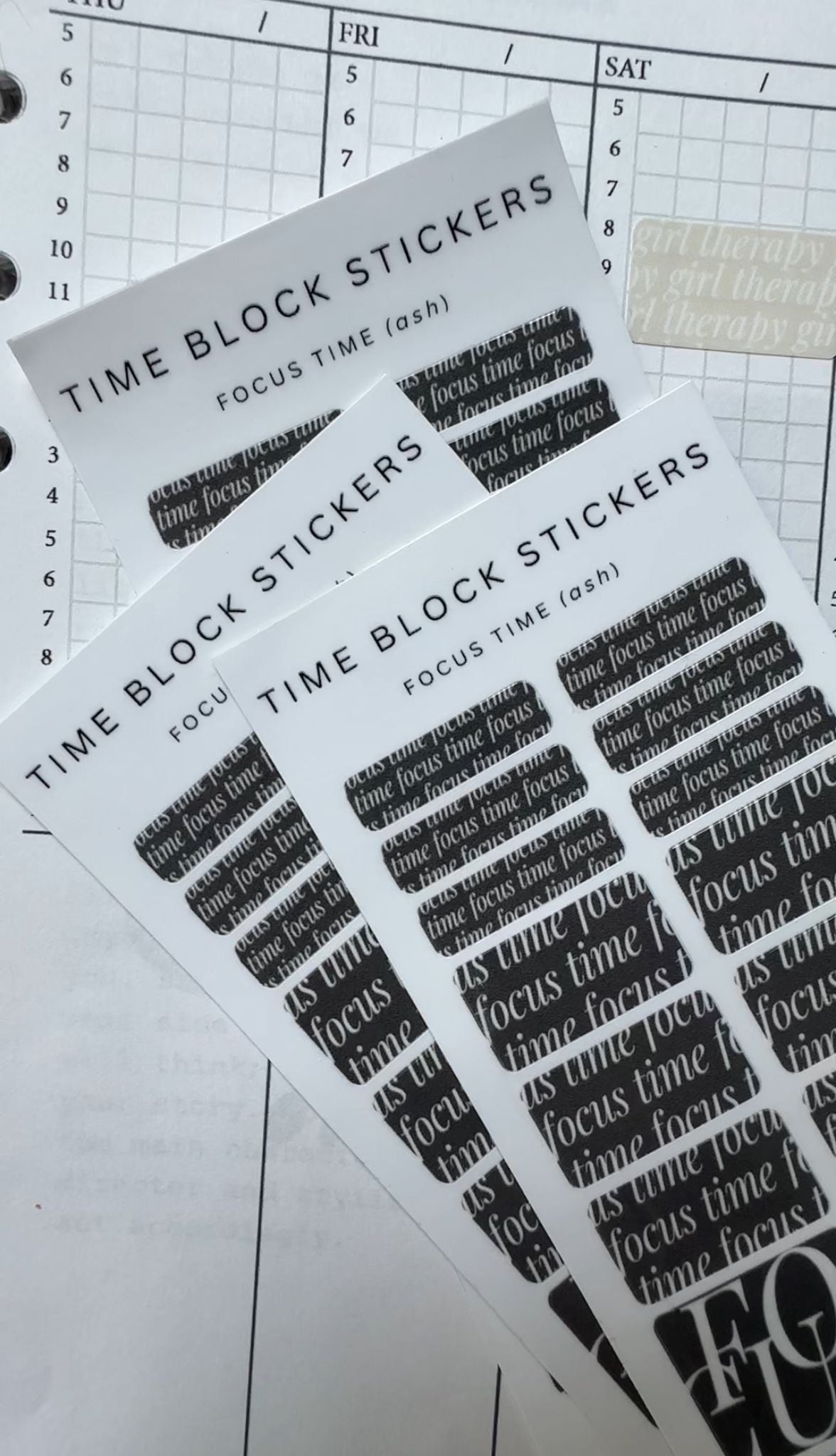 Time Block Magnets Time Block Sticker Set – The Organized