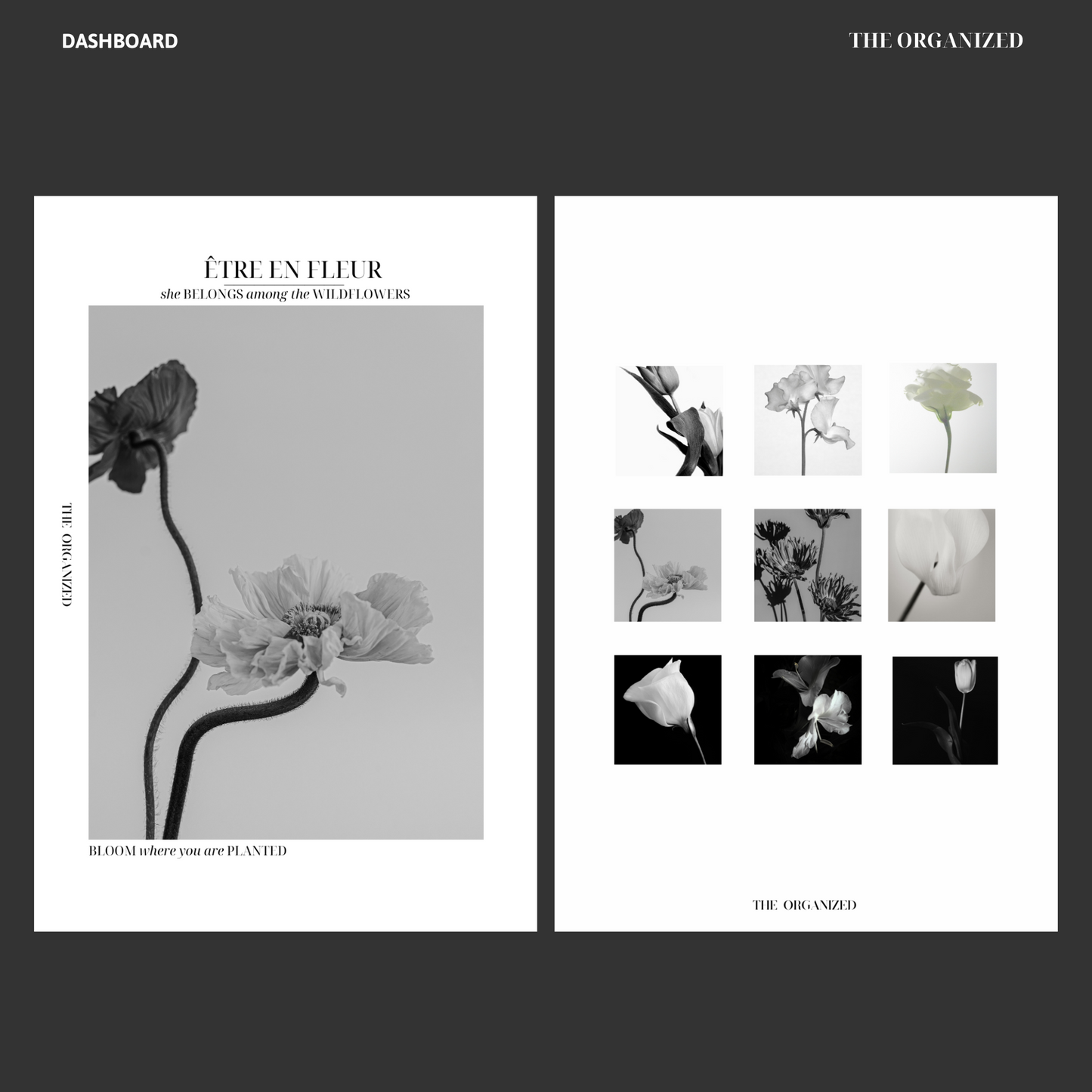A5 | être en fleur dashboard